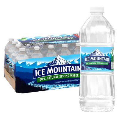 ICE MOUNTAIN Brand 100% Natural Spring Water, 20-ounce plastic bottle