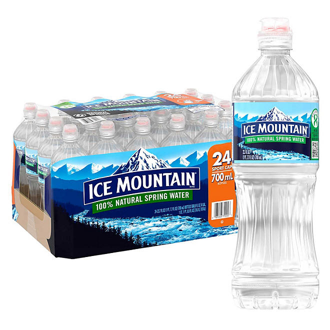 Ice Mountain 100% Natural Spring Water 700 ml, 24 pk.