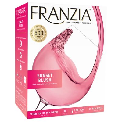 Franzia Sunset Blush Pink Wine (3 L box) - Sam's Club