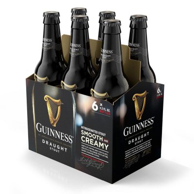 Guinness Extra Stout Beer 6 pk Bottles