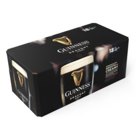 Guinness Draught Import Stout Ale Beer, 14.9 fl. oz. can, 18 pk.