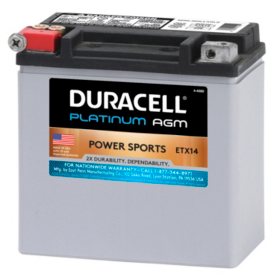 Duracell AGM Powersport Battery - ETX14