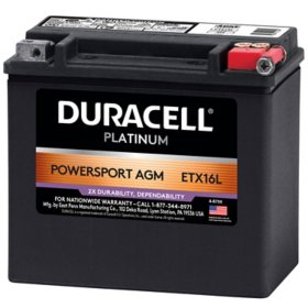 Duracell AGM Powersport Battery - ETX16L 