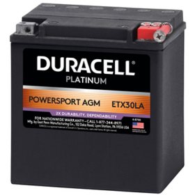 Duracell AGM Powersport Battery - ETX30LA 