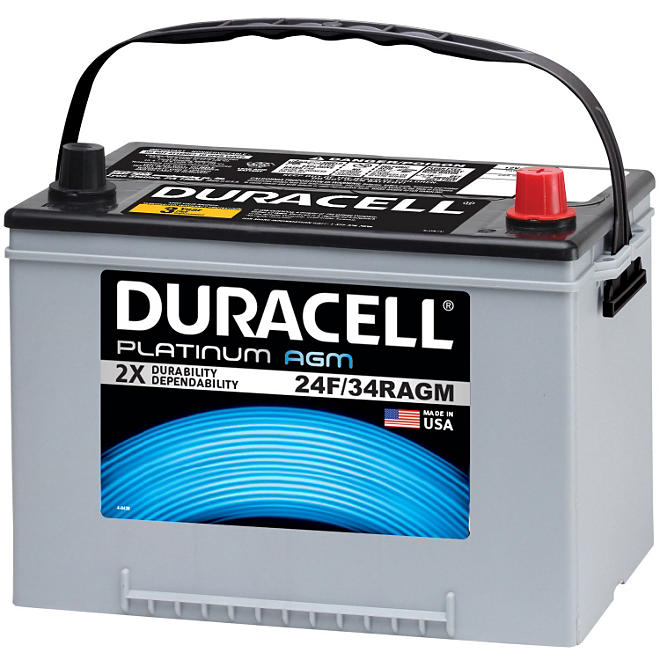Duracell AGM Automotive Battery - Group Size 24F / 34R