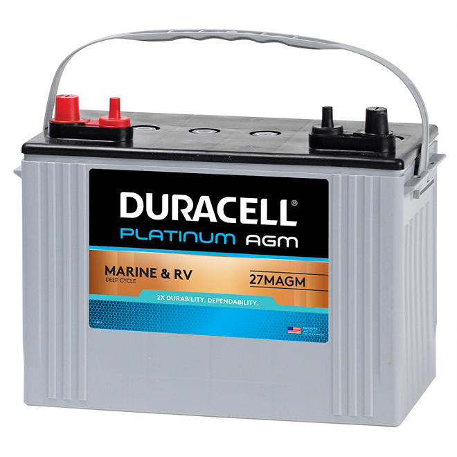 Duracell AGM Marine Battery, Group Size 27M 