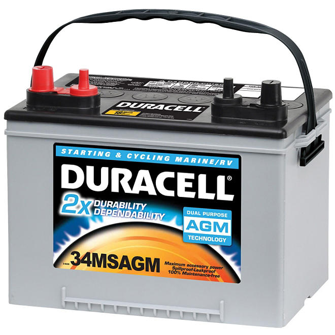 Duracell? AGM Deep Cycle Marine and RV Battery - Group Size 34M