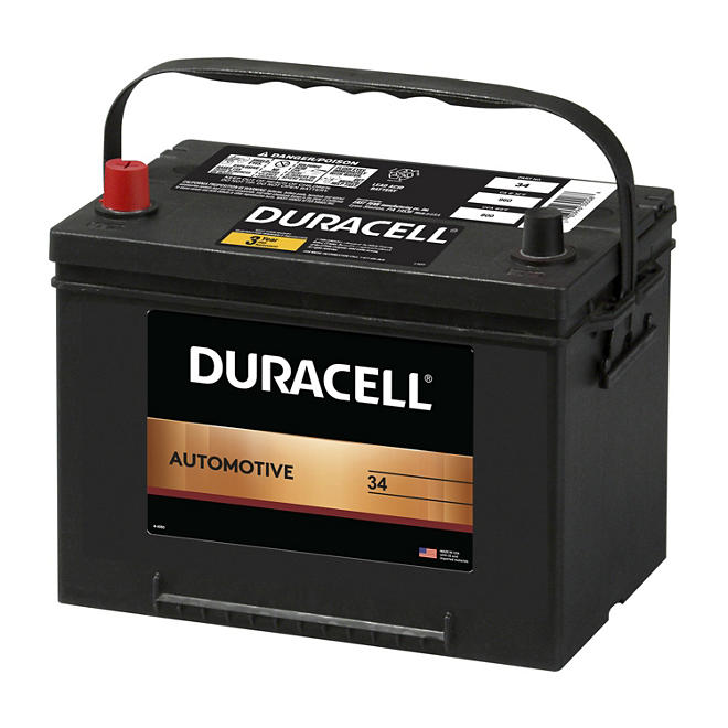 Duracell Automotive Battery, Group Size 34 