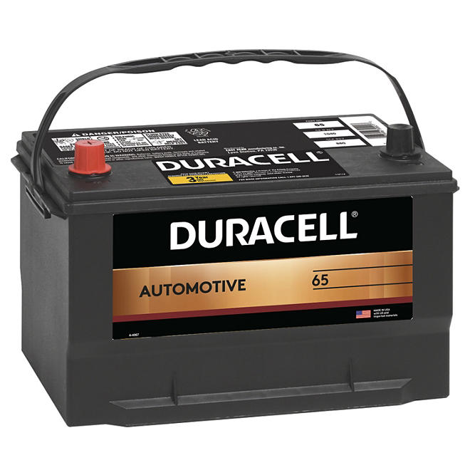Duracell Automotive Battery, Group Size 65 