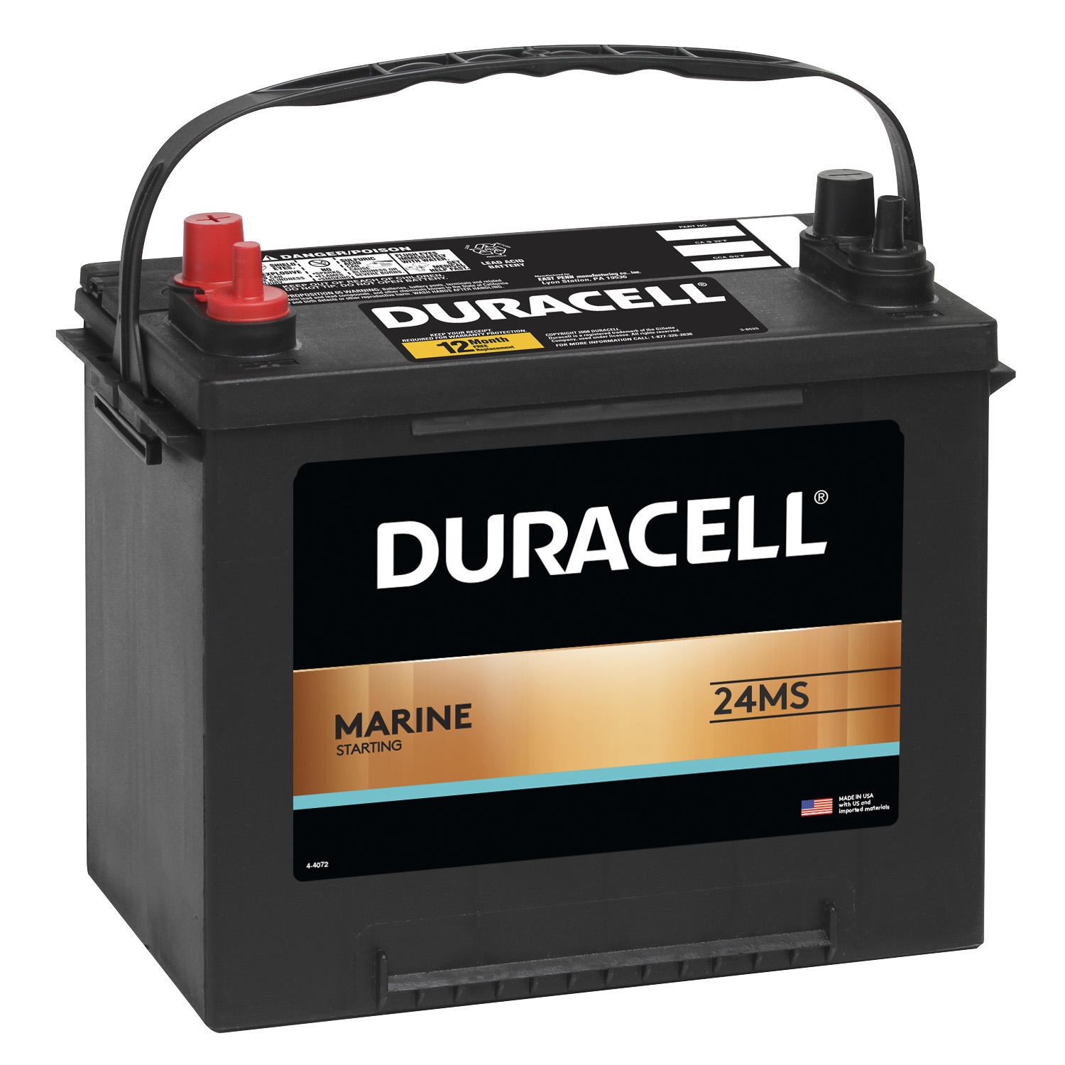 Starting battery. Everstart lead acid Marine starting Battery, Group Size 24ms - 1000 MCA (12 Volt/1000 MCA). Starter Battery. Duracell car Starter Battery.