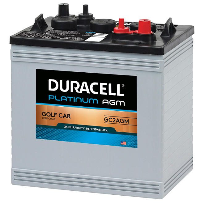 Duracell AGM Golf Car Battery, Group Size GC2 