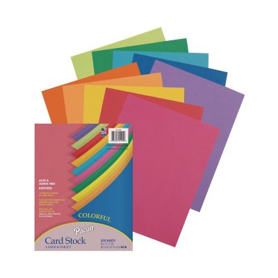 Pacon - Array Card Stock, 65 lbs., Letter, Assorted Colors - 250