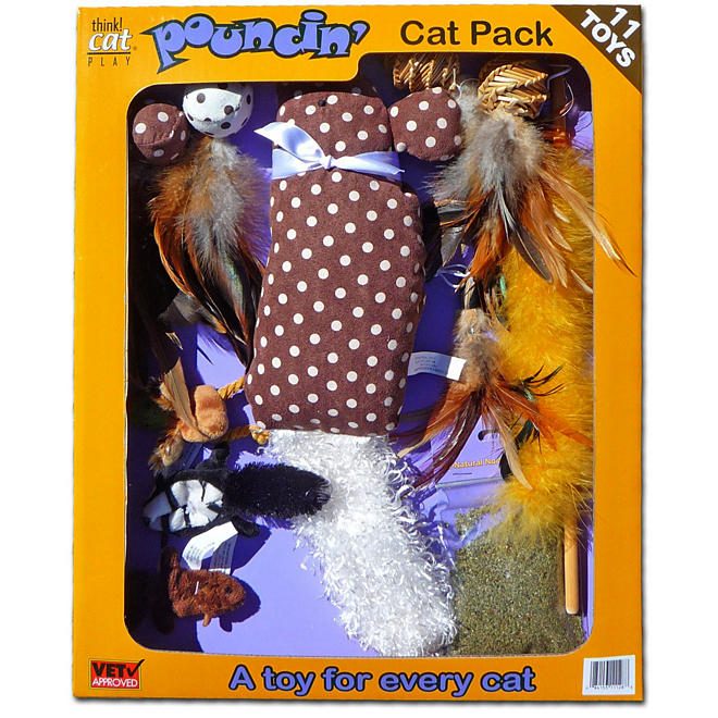 Pouncin' Cat Pack Toys Set - 10 pc.