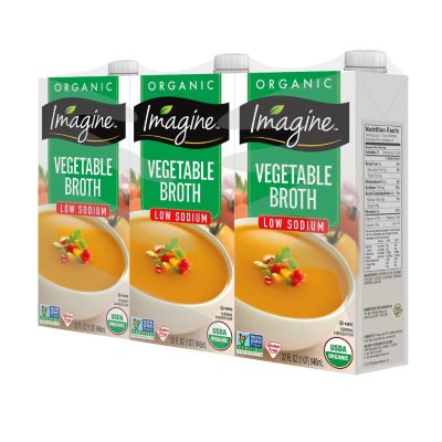 Imagine Low Sodium Vegetable Broth (32 oz. carton, 3 ct.) Sam's Club