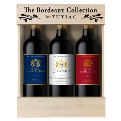 Tutiac Bordeaux Gift Set 3 Club - Sam\'s pk.) ea., (750 ml