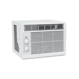 GE 5,000 BTU Mechanical Window Air Conditioner for Small Rooms, White