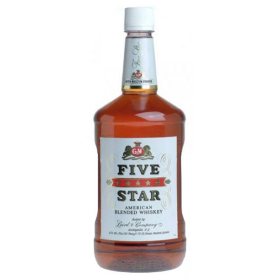 G & W Five Star American Blended Whiskey 1.75 L