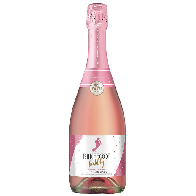 Barefoot Bubbly Pink Moscato Champagne Sparkling Wine 750 ml