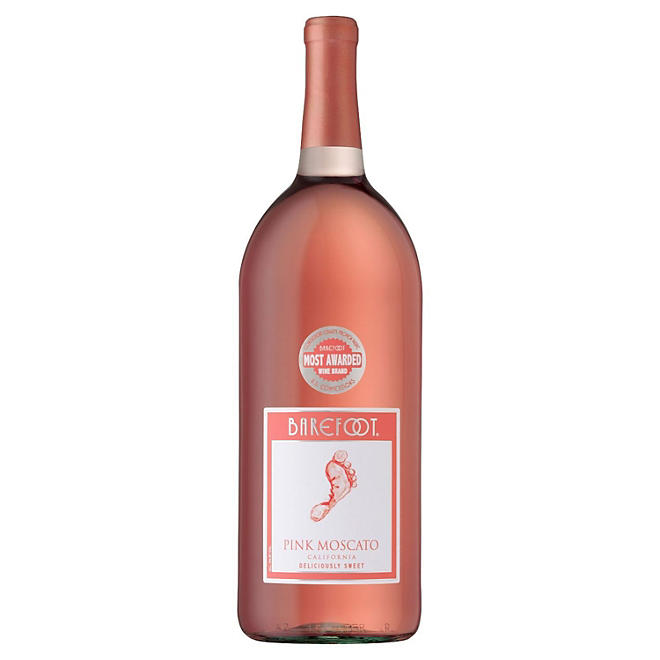 Barefoot Pink Moscato Sweet Wine 1.5 L