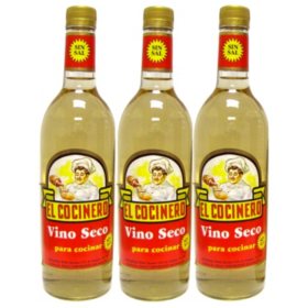 El Cocinero Cooking Wine 750 ml, 3 pk.