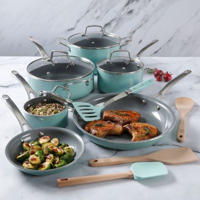 Martha Stewart 14-Piece Gray Ceramic Interior Cookware Set – Varieties Hub  Co.