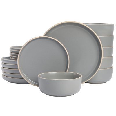 Gibson Home Everyday Essential Coupe 18-Piece Dinnerware Set, Service for 6  (Assorted Colors) - Sam's Club