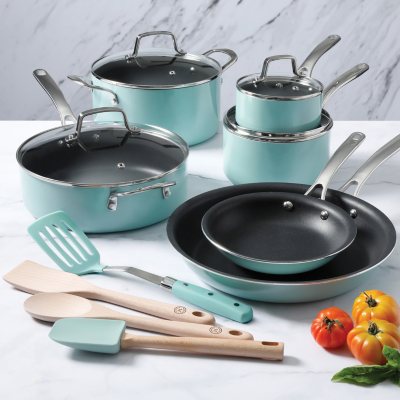 Martha Stewart 14-Piece Nonstick Aluminum Cookware Set (Assorted Colors) -  Sam's Club