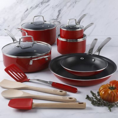 Grey Details about   Martha Stewart 14-Piece Nonstick Aluminum Cookware Set 