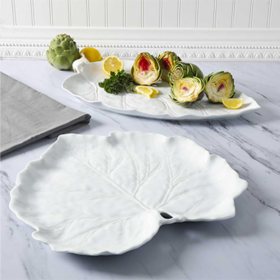 Martha Stewart Leaf Figural Serving Platter Set, 2 Pack