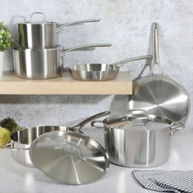 Sur La Table 10-Piece Stainless Steel Cookware Set