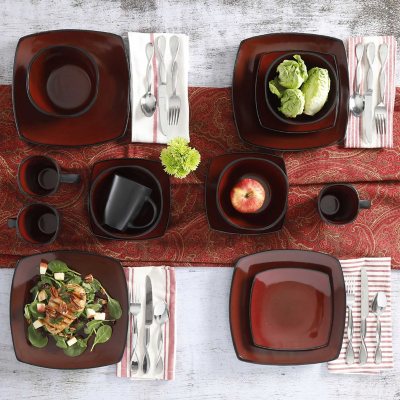 Gibson Home Soho Lounge 16 Piece Reactive Glaze Dinnerware Set