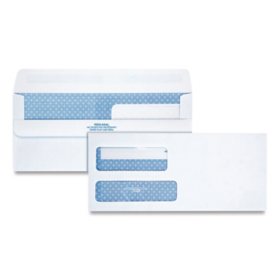 Quality Park - Redi-Seal Envelope, Security, #9, Double Window, Contemporary, White -  250/Carton