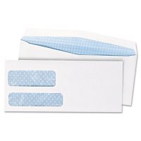 Quality Park - Double Window Security Tinted Invoice Envelope, Gummed Flap, #10, White - 500/Box