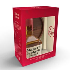 Maker's Mark Kentucky Straight Bourbon Whisky 1.75 L with Serving Tray