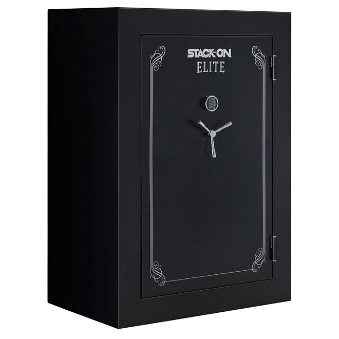 Stack-On Elite 90-Gun 72" Tall Fireproof Safe with Electronic Lock - Black