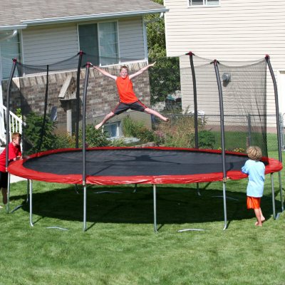 Oval Trampoline Enclosure Red 17 x 15 Sam s Club