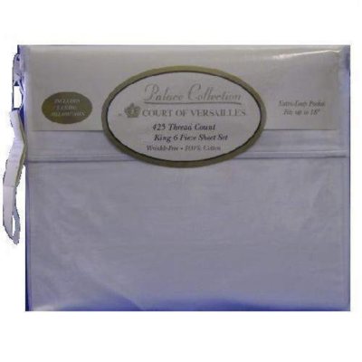 Court of Versailles King Sheet Set White Sam #39 s Club