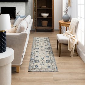 Mohawk Home Demeter Woven Area Rug, Grey/Dark Blue, Assorted Sizes