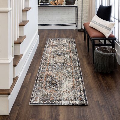Mohawk Home Woven Traditional Area Rug:- 2'6' x 7'10', Kensington Blue