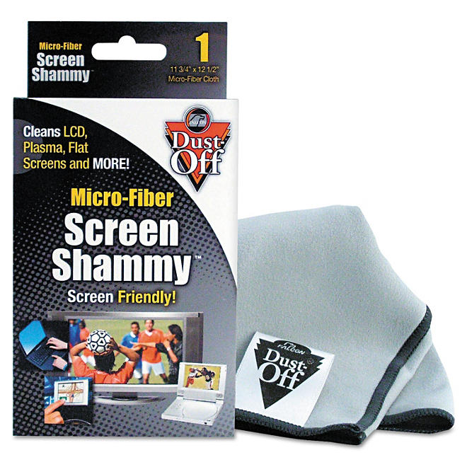 Dust-Off Flat Screen Dry Shammy, 12-1/2 x 12, Canister
