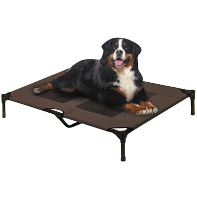 Solartec Indoor/Outdoor Rectangle Pet Cot:- Brown, 36" x 30"