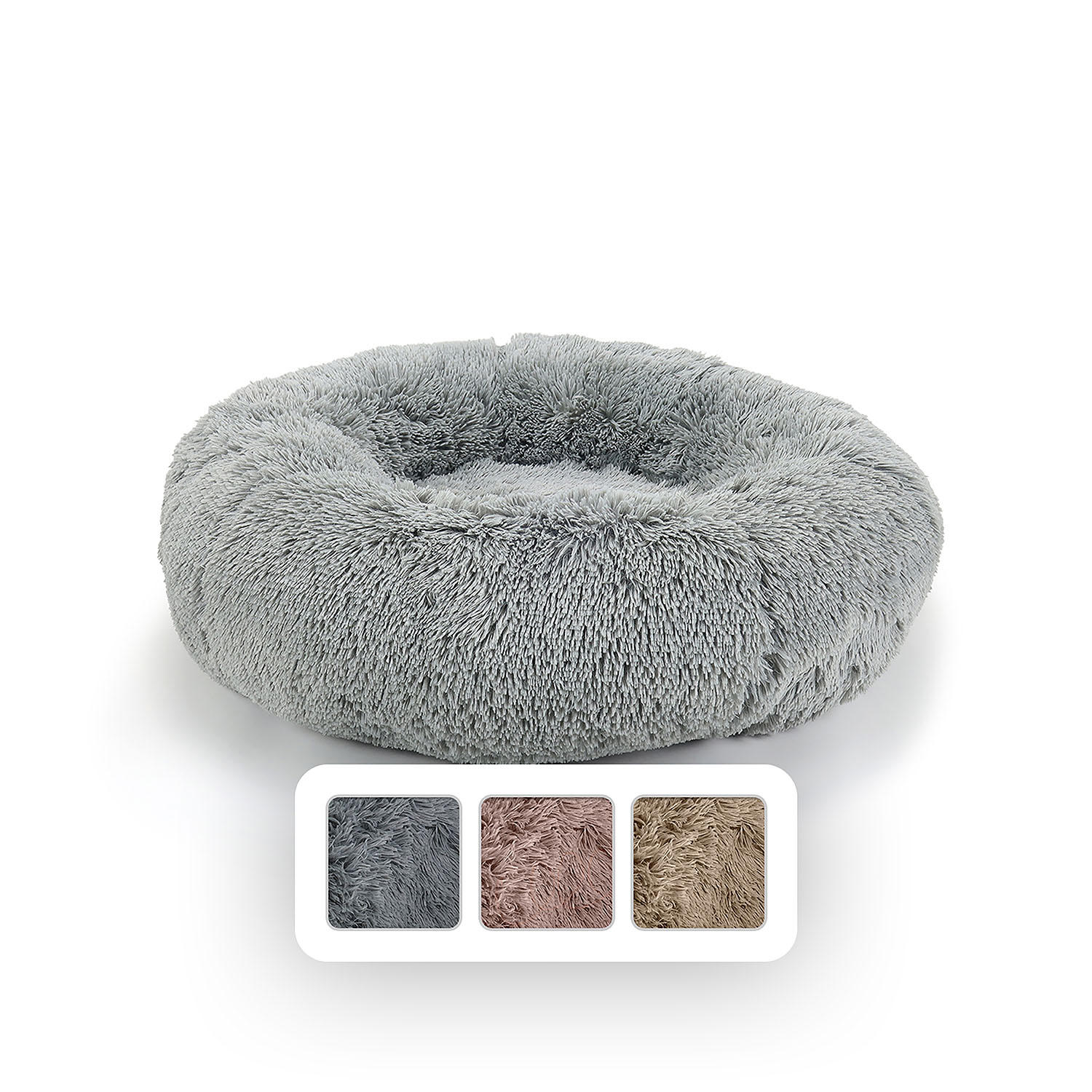 Canine Creations Donut Round Pet Bed, 39' x 39' - Charcoal Gray