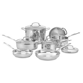 Cuisinart Chef's Classic Stainless 11 Piece Cookware Set		