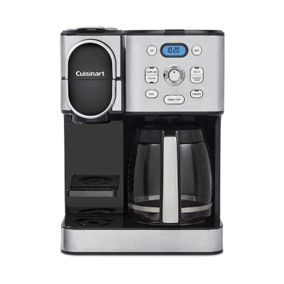 Cuisinart Stainless Steel Coffee Center 2-in-1 Coffeemaker, 12 Cup Capacity, Single Serve, Hot or Iced (Choose Color)