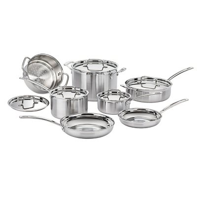 Member's Mark Tri-Ply Clad Stainless-Steel 12-Piece Cookware Set - Sam's  Club