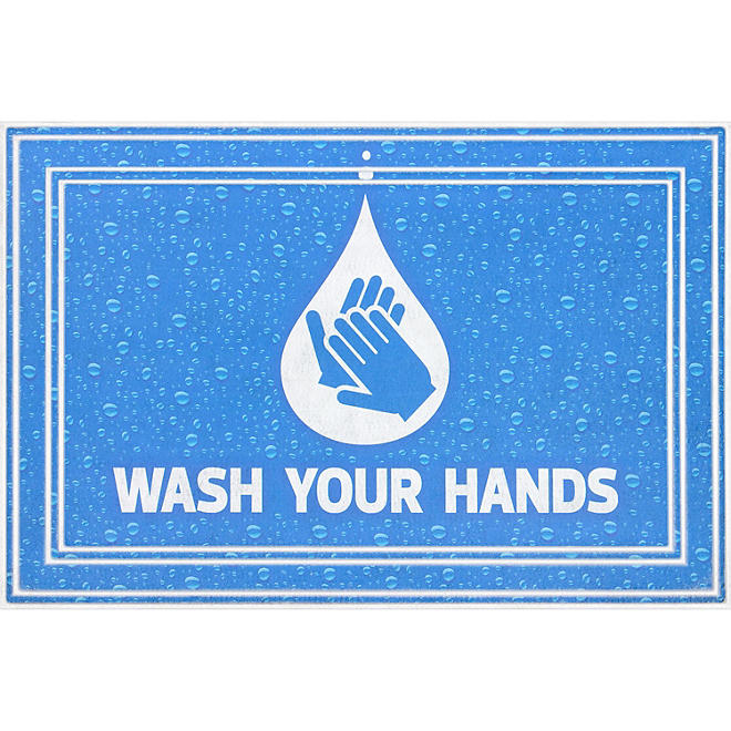 Wash Your Hands Entrance Mat, 2' x 3'