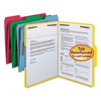 Smead 1/3 Cut Assorted Positions File Folders, Two Fasteners, Letter, Assorted Colors, 50ct.