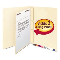 Smead Self-Adhesive End/Top Tab Folder Dividers, Two Prong Fasteners, Letter, 100ct.