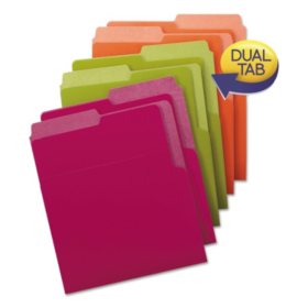 Smead® Organized Up Heavyweight Vertical Folders, Assorted Bright Tones, 6pk.