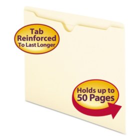 Smead Double-Ply File Jackets, Manila Letter, 100ct.